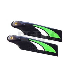  BG5080 SAB 80mm Carbon Fibre Tail Blades Green/White Goblin 500  