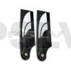 BW5080 	 SAB 80mm Carbon Fiber Tail Blade Set (Black/White) 