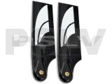 BW5080 	 SAB 80mm Carbon Fiber Tail Blade Set (Black/White) 