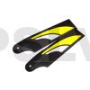BY5080   SAB 80mm Carbon Fibre Tail Blades Yellow/White Goblin 500