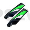 PS115M  SAB 115mm Carbon Fibre Tail Blades Green/White