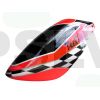 FUC-TX601EX - FUSUNO Complete New Design NEON CHECKERS Airbrush Fiberglass Canopy Trex 600 Nitro