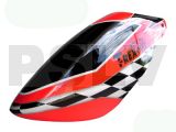 FUC-TX601EX - FUSUNO Complete New Design NEON CHECKERS Airbrush Fiberglass Canopy Trex 600 Nitro