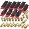  Q-C-0032 - Gold Bullet Connectors 6.0 mm (10 Pc) heatshrink  black and red  