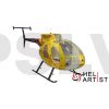 HA700MD500E-T01- HeliArtist Hughes MD500E Fiber Glass Fuselage Yellow 700 Size