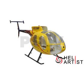 HA700MD500E-T01- HeliArtist Hughes MD500E Fiber Glass Fuselage Yellow 700 Size