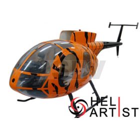 HA700MD500E-T03 -HeliArtist Hughes MD500E Fiber Glass Fuselage Tiger 700E T-rex