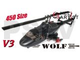 HA450AF003RV3 Heliartist V3 Black Airwolf with retracts and Lights  