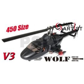HA450AF003RV3 Heliartist V3 Black Airwolf with retracts and Lights  
