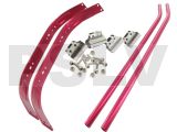 A095 HT SS7075 Aluminium Universal Landing Skid set 30&50 (red)