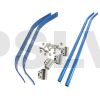 A096 HT SS7075 Aluminium Universal Landing Skid set 30&50 (blue)  