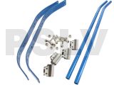 A096 HT SS7075 Aluminium Universal Landing Skid set 30&50 (blue)  