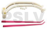 A107 HT Unbreakable Landing Set White with red skids 30/50 
