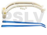 A108  HT Unbreakable Landing Set White with blue skids 30/50 