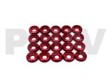 LX0221 - Lynx Heli Innovations Frame C Washer M2,5 - Red - 20pcs  