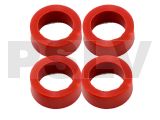 PV1339-1  Thunder Tiger 95 Durometer Inner Damper Set (Red) (4) 