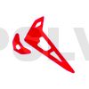 FUP-006   Fusuno Painted Neon RED Fiberglass Horizontal/Vertical Fins - T-Rex 250 1.2mm