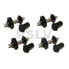 SA00017A -OUTRAGE Torque Tube Front Drive Set Black (4pk) - Velocity 50N1/N2/ Fusion 50
