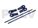 R90N877-SS OUTRAGE LINKAGE ROD SET (FLYBARLESS) - VELOCITY 90