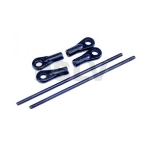 R90N877-SS OUTRAGE LINKAGE ROD SET (FLYBARLESS) - VELOCITY 90